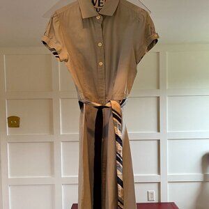 Ann Taylor Light Blue Short Sleeve Shirt Dress, Size 8